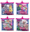 Barbie Fashion Doll Clothing Accessory Sets, Jurassic World, Multiple Outfits with Dinosaur Prints, Pink and Green Colors, 3+ Years GWB08