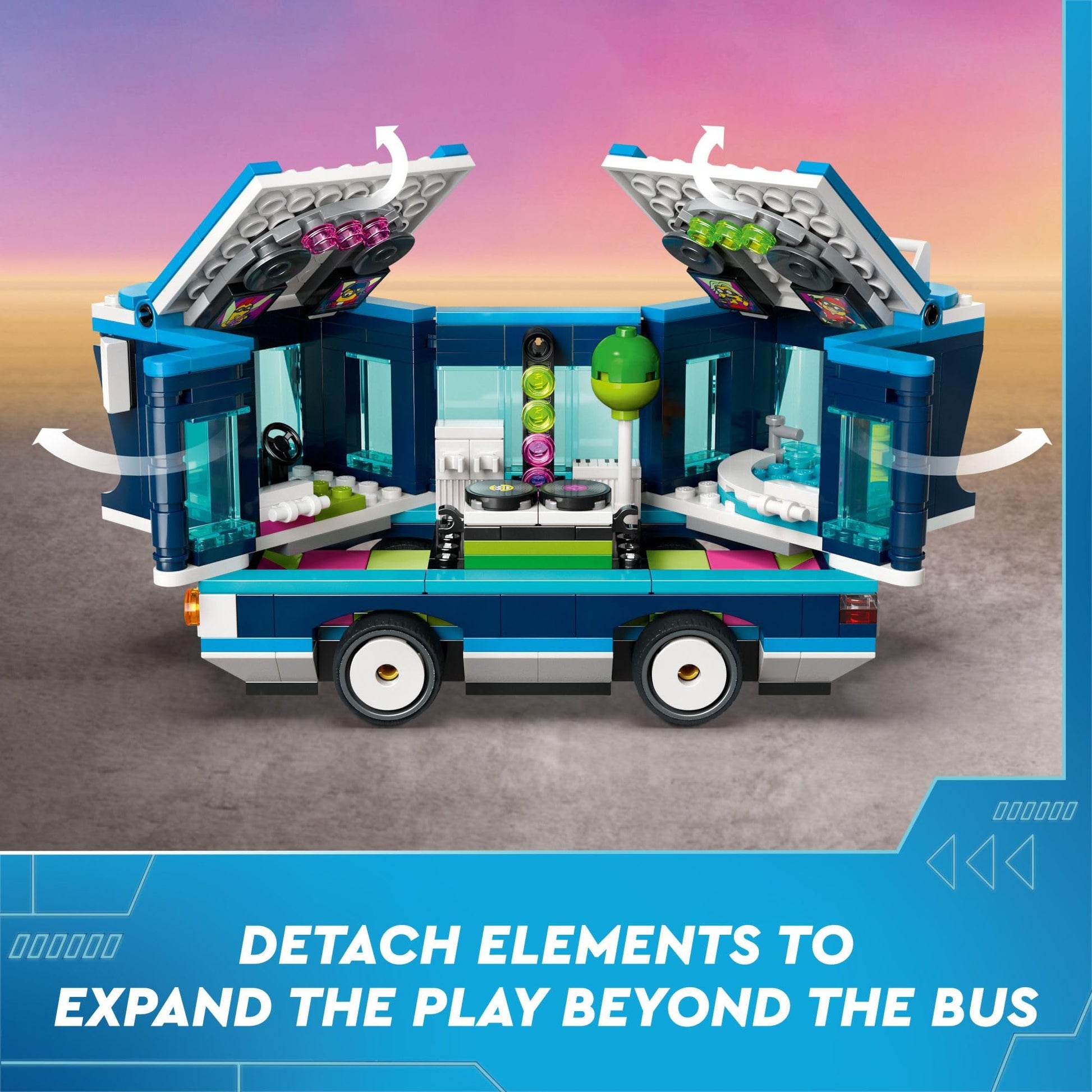 LEGO Despicable Me 4 Minions’ Music Party Bus, Creative Building Toy for Kids, Fun Despicable Me Toy Playset, Gift for Boys and Girls Aged 7 and Up,