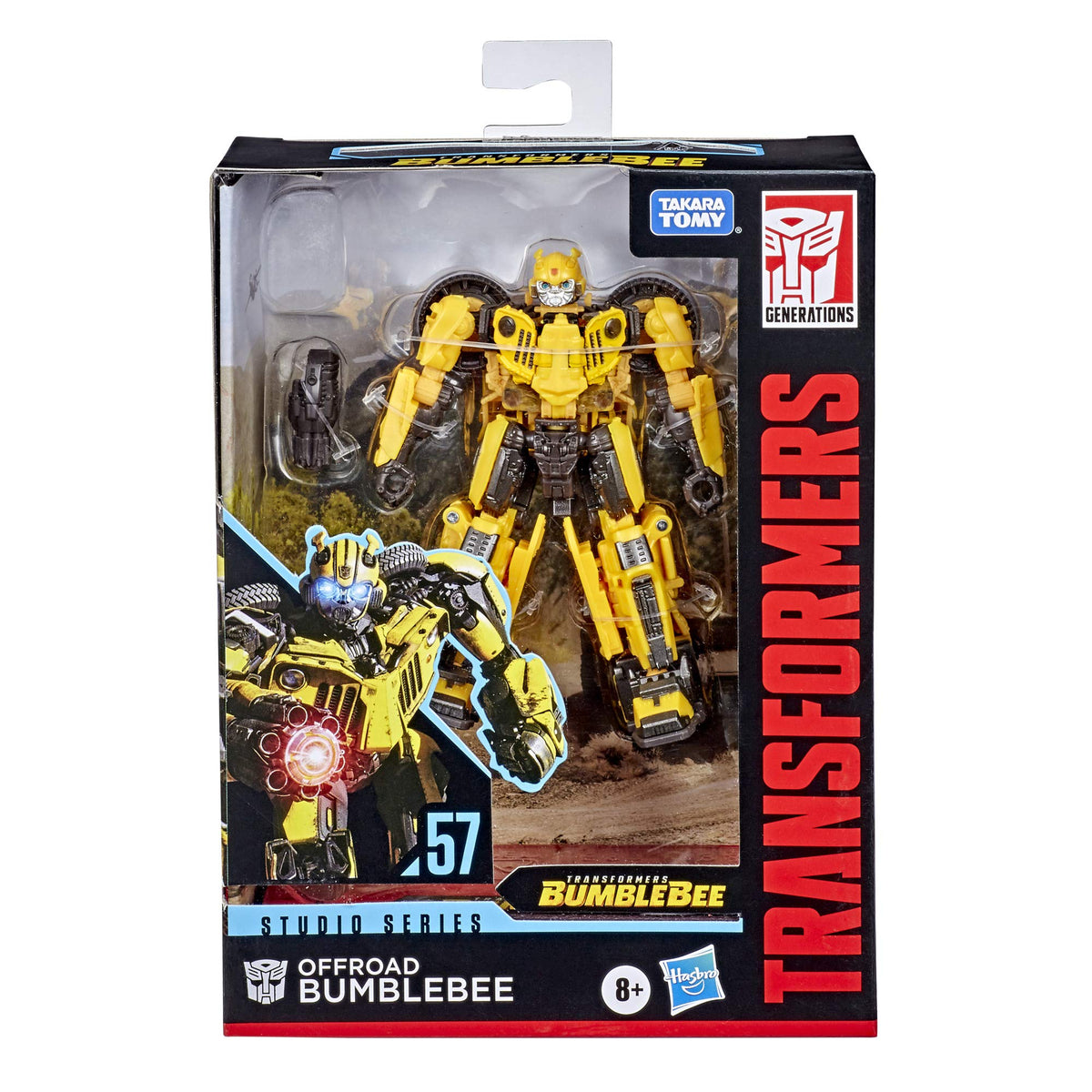 Transformers Toys Studio Series 57 Deluxe Class Bumblebee Movie Offroad Bumblebee Action Figure - Adults and Kids Ages 8 and Up, 4.5-inch