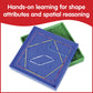 edxeducation Double-Sided Geoboards, Set of 6 with Rubber Bands
