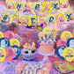 ???????????? ?????????????? Birthday Party Decorations, Cartoon Girls Themed Set Includes Banner, Cupcake Cake Toppers, Birthday Balloons for Fans Adults Party