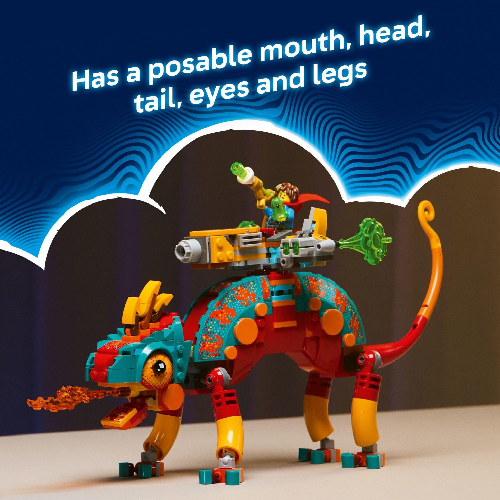 LEGO DREAMZzz Mateo’s Fire Chameleon Building Toy - Pretend Play Set for Kids, Ages 7+ - Storytelling Toy for Boys & Girls - 2 Construction Modes