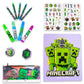 Minecraft Stationery Set for Boys - Bundle with Video Game Notebook, Stickers, Coloring Utensils, Pencil Holder, More | Minecraft Art Set for Kids