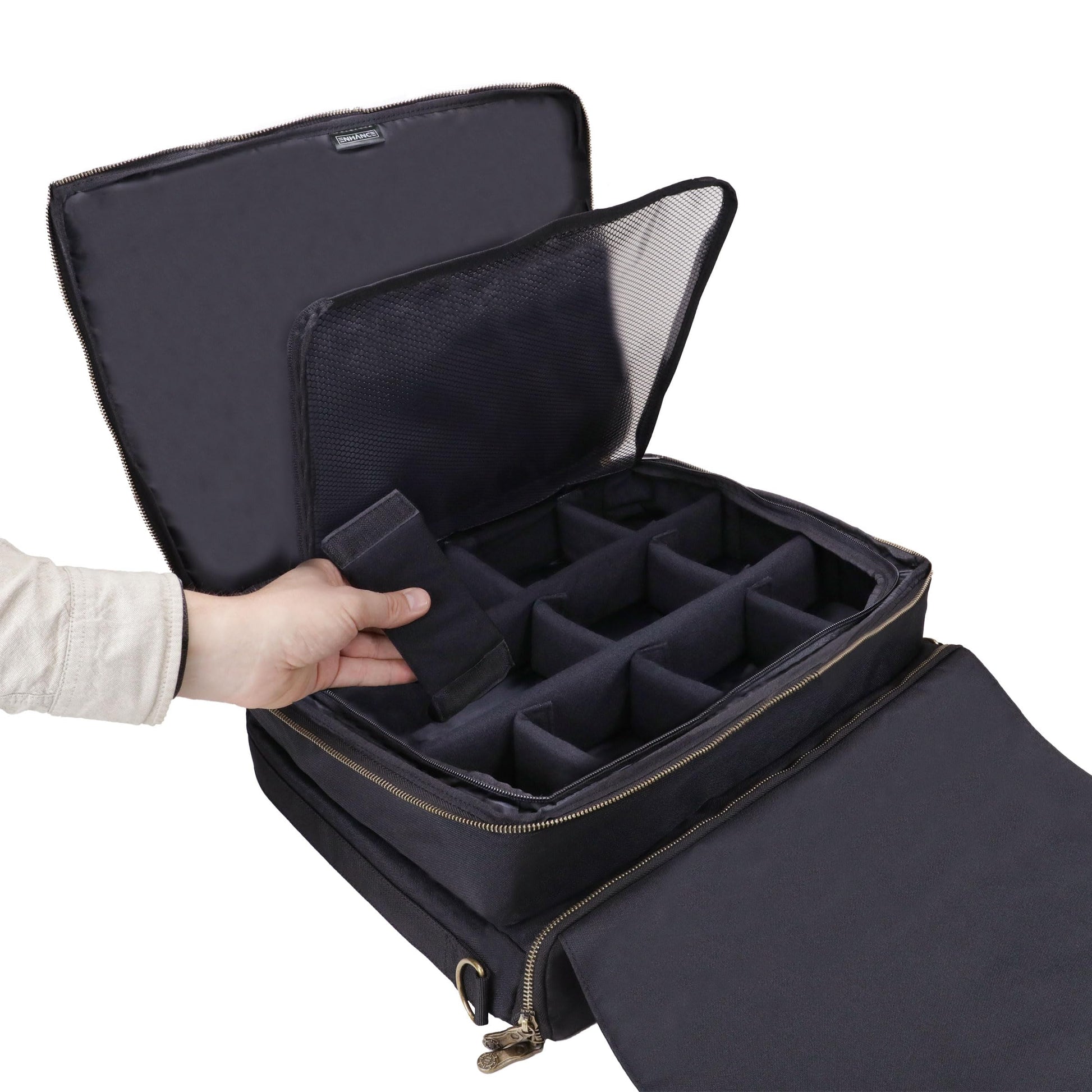 ENHANCE MTG Bag Compatible with Deck Box, Top Loader Binder, MTG Commander Deck & more TCG Trading Card Accessories - Trading Card Travel Bag with