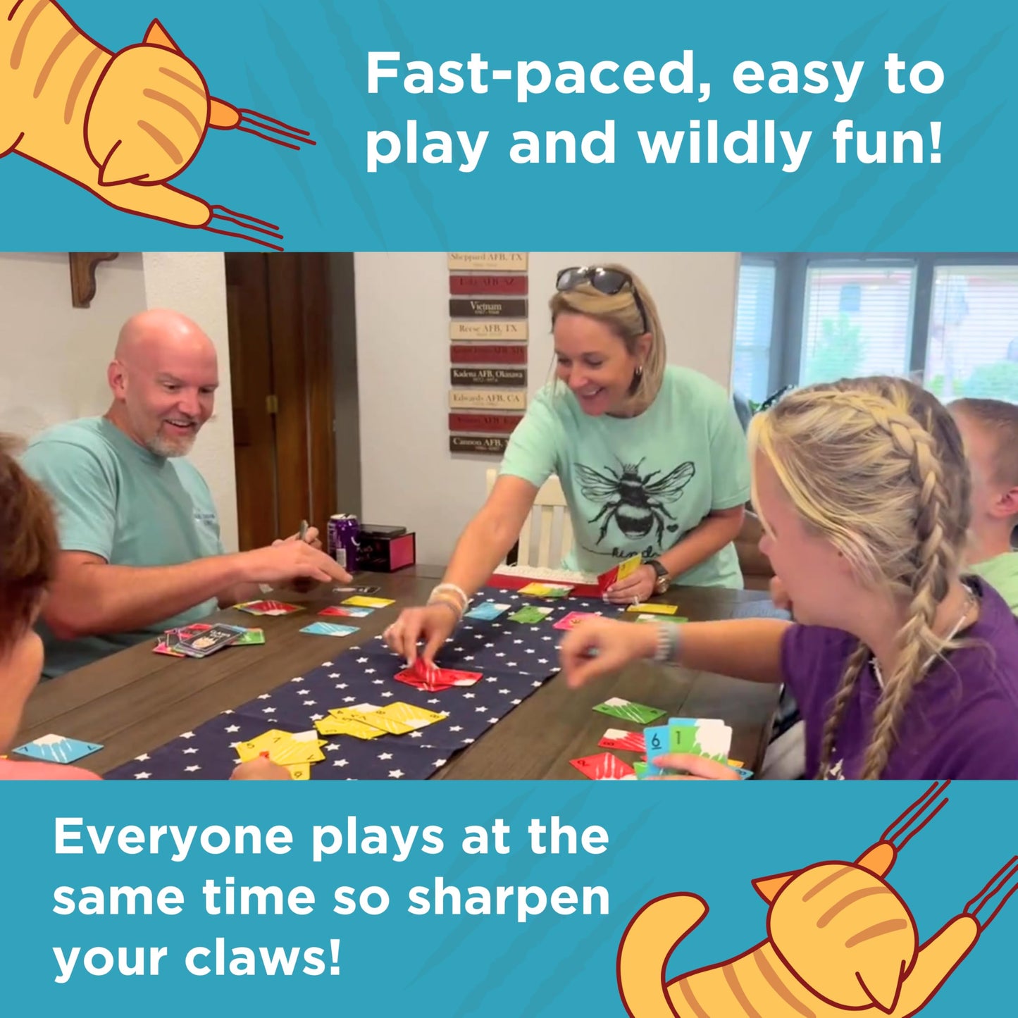 Claws Out Fun Card Game - Hilarious, Fast and Fun Card Game for Adults, Teens and Kids, Wildly Fun Cat Games for Kids and Adults, Cat Themed Gifts