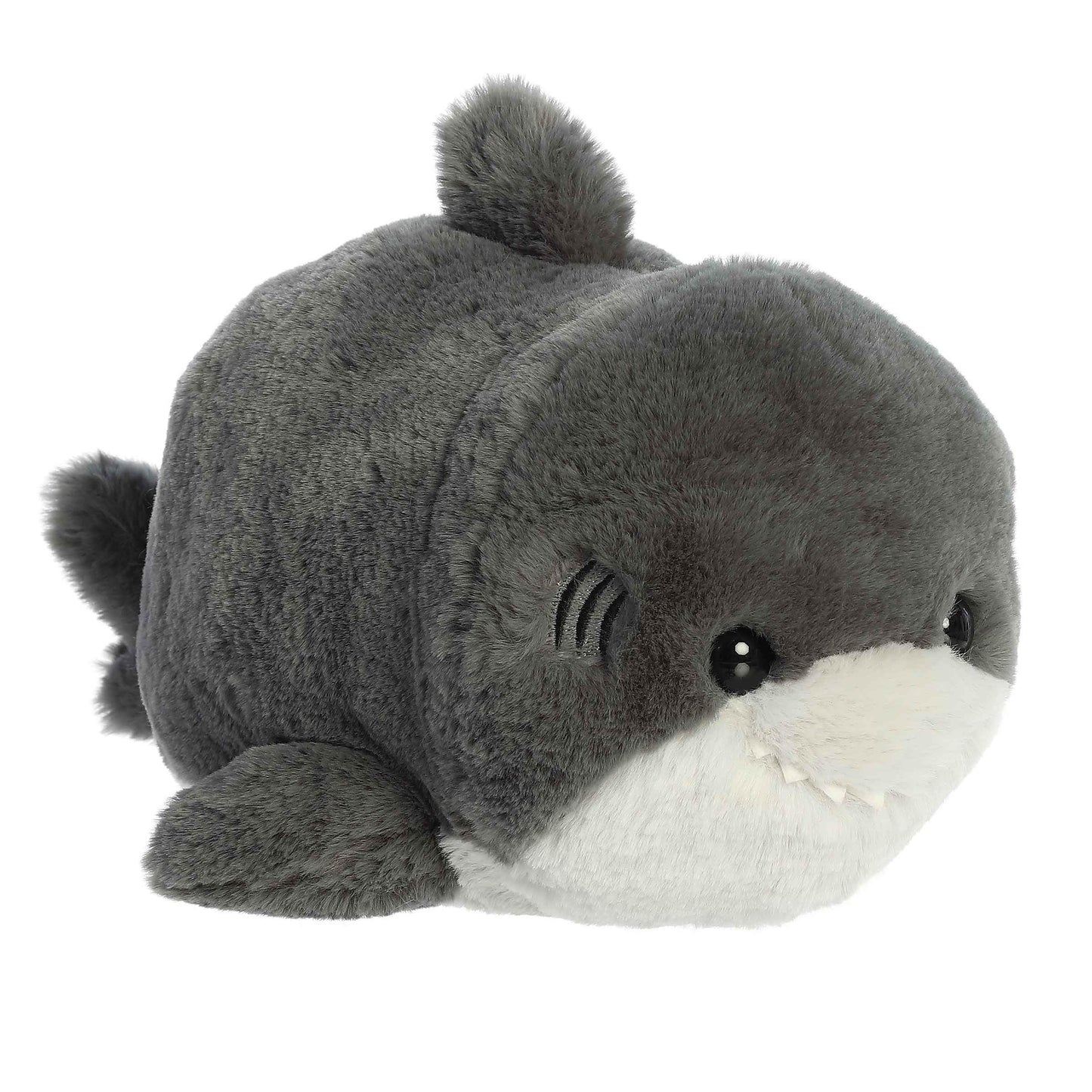 Aurora® Adorable Spudsters™ Sebastian Shark™ Stuffed Animal - Round Shape Makes for Comforting Cuddles - Perfect for Kids All Ages and Animal Loving