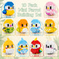 IBLOTIME Micro Parrot Building Sets Easter 10 Pack Mini Bird Animal Brick Kits Creative Micro Bricks Display Gift Christmas Birthday Ages 14+