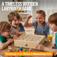 STERLING Wooden Labyrinth Marble Maze Game, Large 12.75" x 11.5" Tilt Maze Game Board with 60 Waypoints and Marble Balls Included, for Kids and Adults
