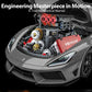LPPROTECTOR V8 Engine Model Kit That Runs, Build Your Own STEM Mini Engine Kit with Motor and Sound, 478PCS Educational Car Building Toy for Adults