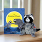 MerryMakers The Kissing Hand Chester Raccoon Plush Doll, 9-Inch