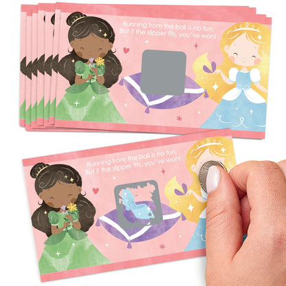 Big Dot of Happiness Princess Party Game Scratch Off Cards, Fun Party Activity, Princess Birthday Game - 22 Count