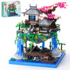 CAXIMSY Cherry Blossom Bonsai Tree House Building Block Sets 3320PCS Chinese Architecture of Peach Blossom Micro Mini Building Set Toy Gift for Kids