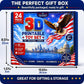 24 Pack 3D Printed Animal Figurines Set, Mini Articulated Collectible Toys, Cute Desk Pets and Fidget Toys, Patriotic Holiday Gifts, Party Favors