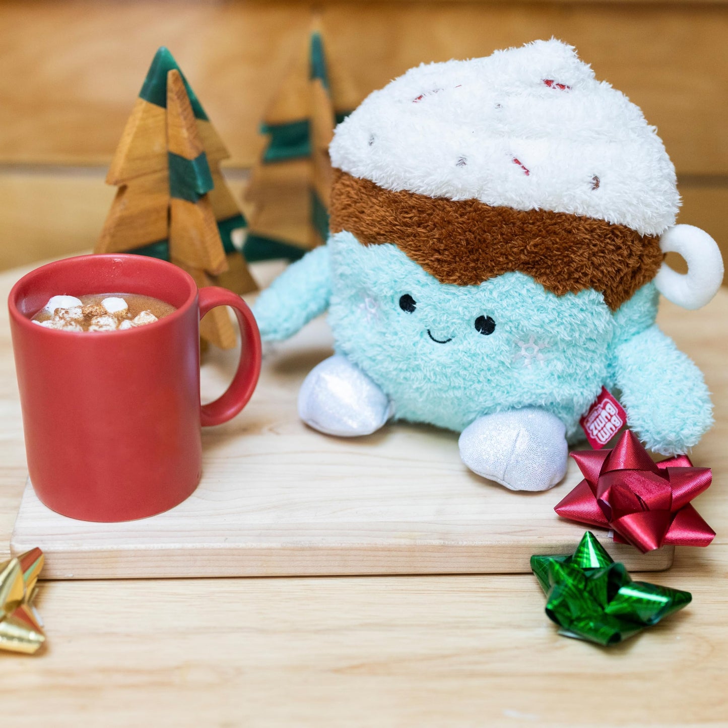 BumBumz Large 7.5 Inch Hot Chocolate Weighted Sensory Plush - Officially Licensed - Soft, Fuzzy, Cute Emotional Support Stuffed Animal Toy - Easter