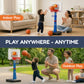Homeli Toddler Basketball Hoop for Indoor Outdoor Play, Adjustable Mini Basketball Hoop with 3 Soft Balls & Pump, Easy to Assemble Basketball Goal