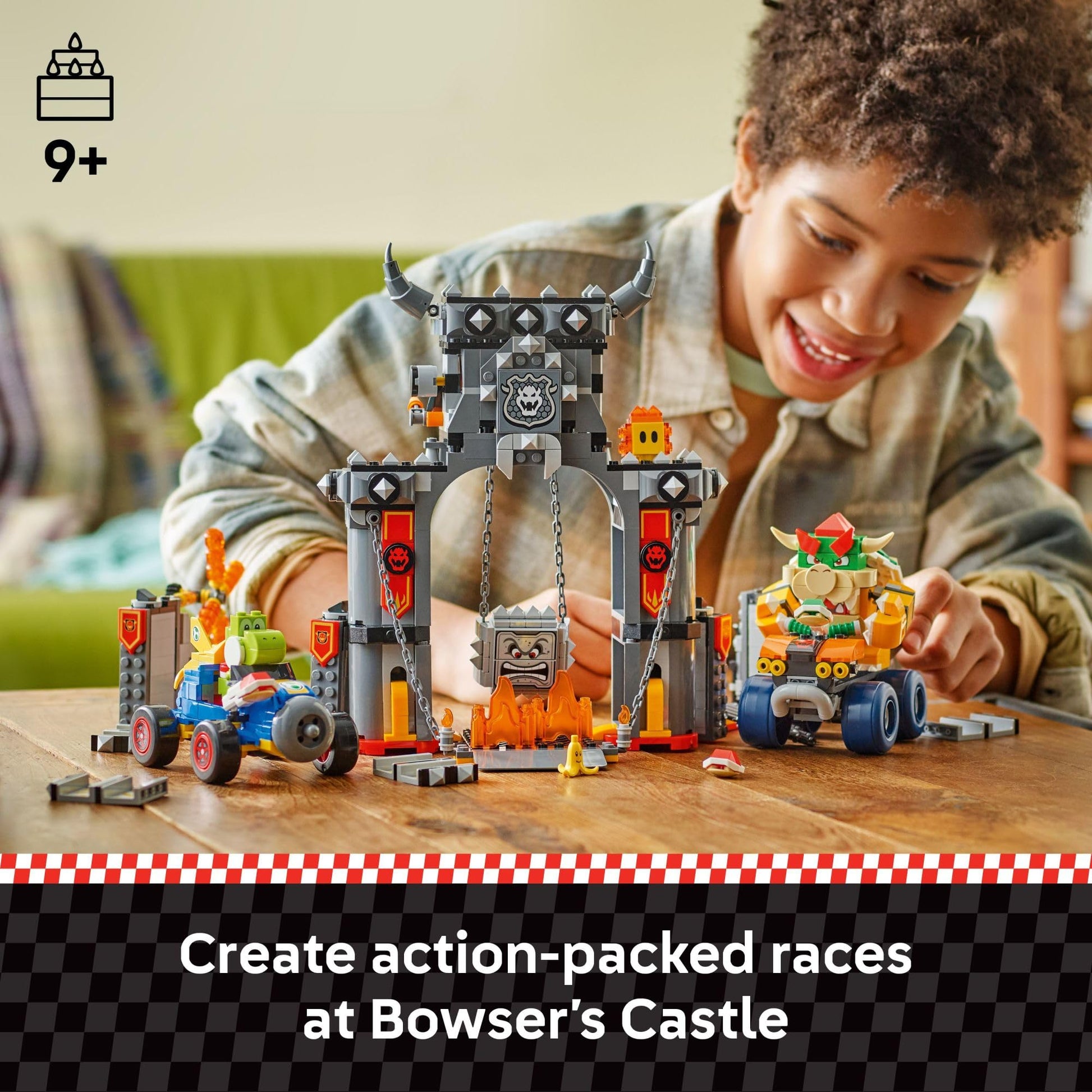 LEGO Super Mario: Mario Kart - Bowser’s Castle Building Toy for Kids - Pretend Play Set for Boys & Girls, Ages 9+ - Nintendo Gift Idea for Young