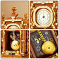 HJPLPXH Retro Pendulum Clock Building Block Set,A Toy with Real Clock Function and Linked Mechanical Pendulum,Better Gift for Adults Teens Kids