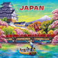 Boardwalk Japan 500 Piece Jigsaw Puzzle Colorful Scenic Cherry Blossom Puzzles with Premium Box, Gift for Adults and Family 16"x20"