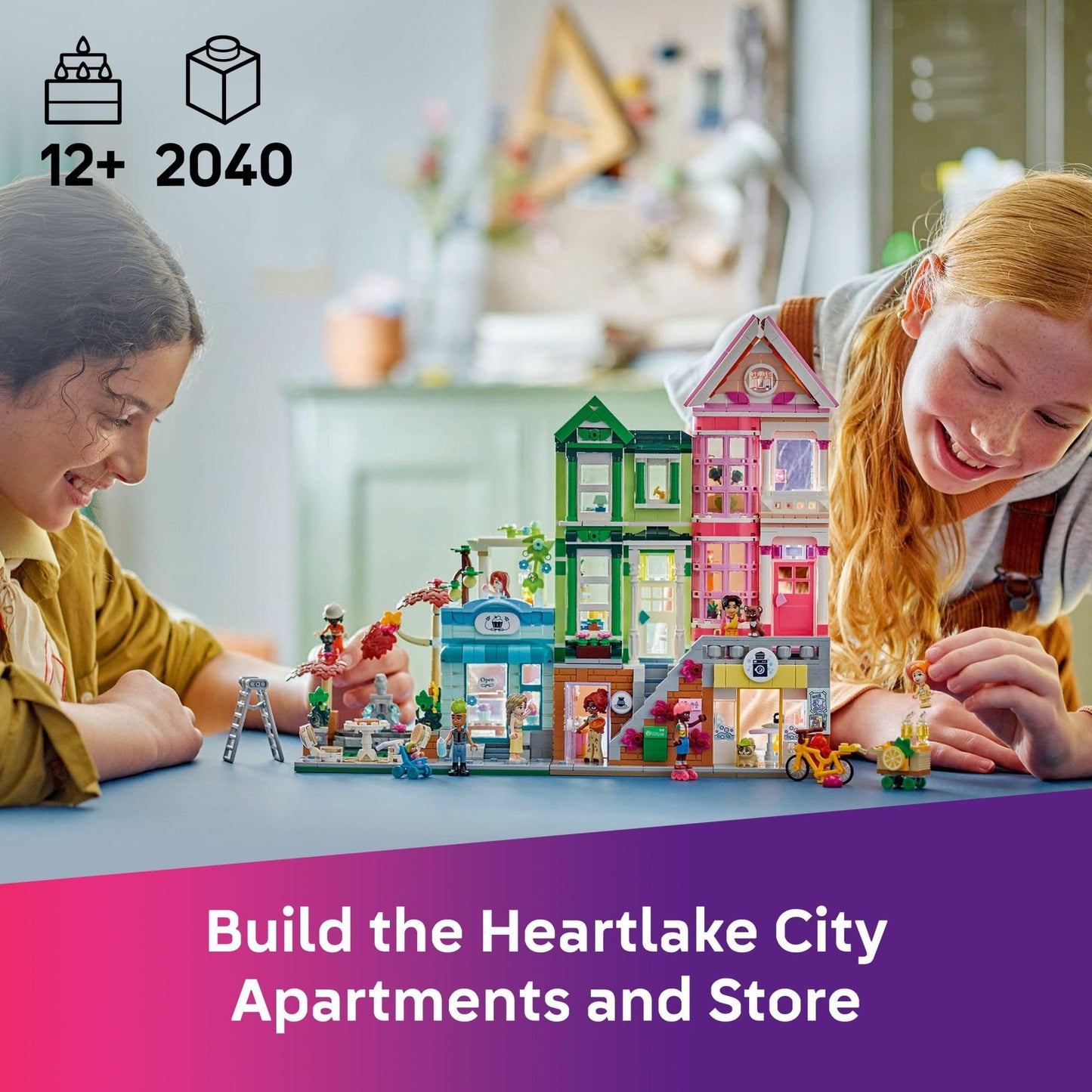 LEGO Friends Heartlake City Apartments and Stores Dollhouse - Toy Building Set for Kids, Girls and Boys, Ages 12+ - Gift Ideas for Birthday - with 7