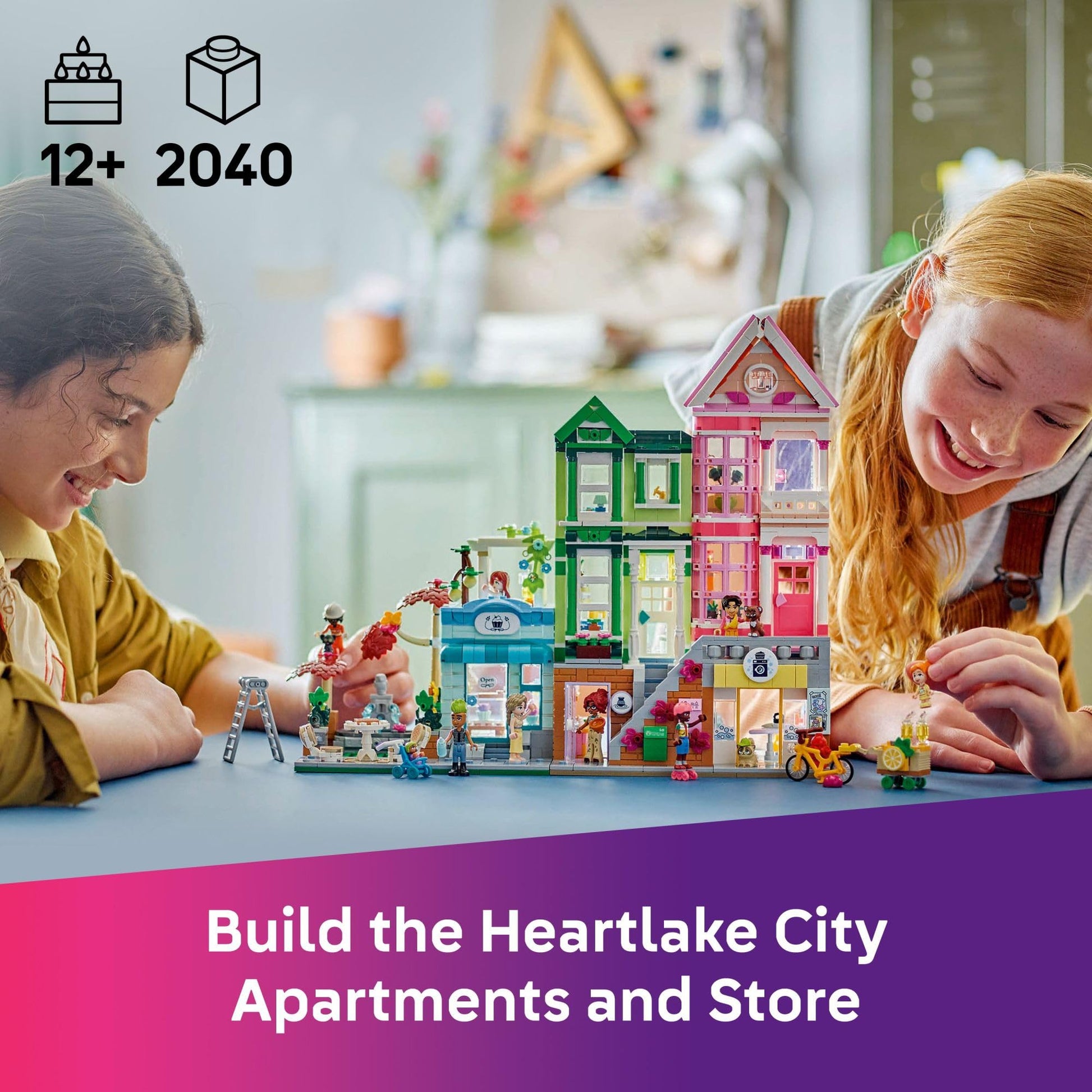 LEGO Friends Heartlake City Apartments and Stores Dollhouse - Toy Building Set for Kids, Girls and Boys, Ages 12+ - Gift Ideas for Birthday - with 7
