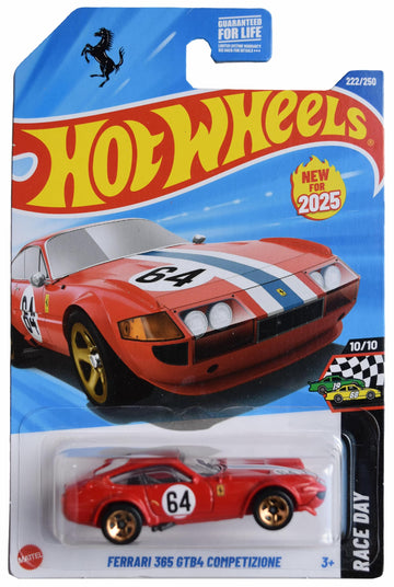 Hot Wheels Ferrari 365 GTB4 Competizione, Race Day 10/10 [red] 222/250