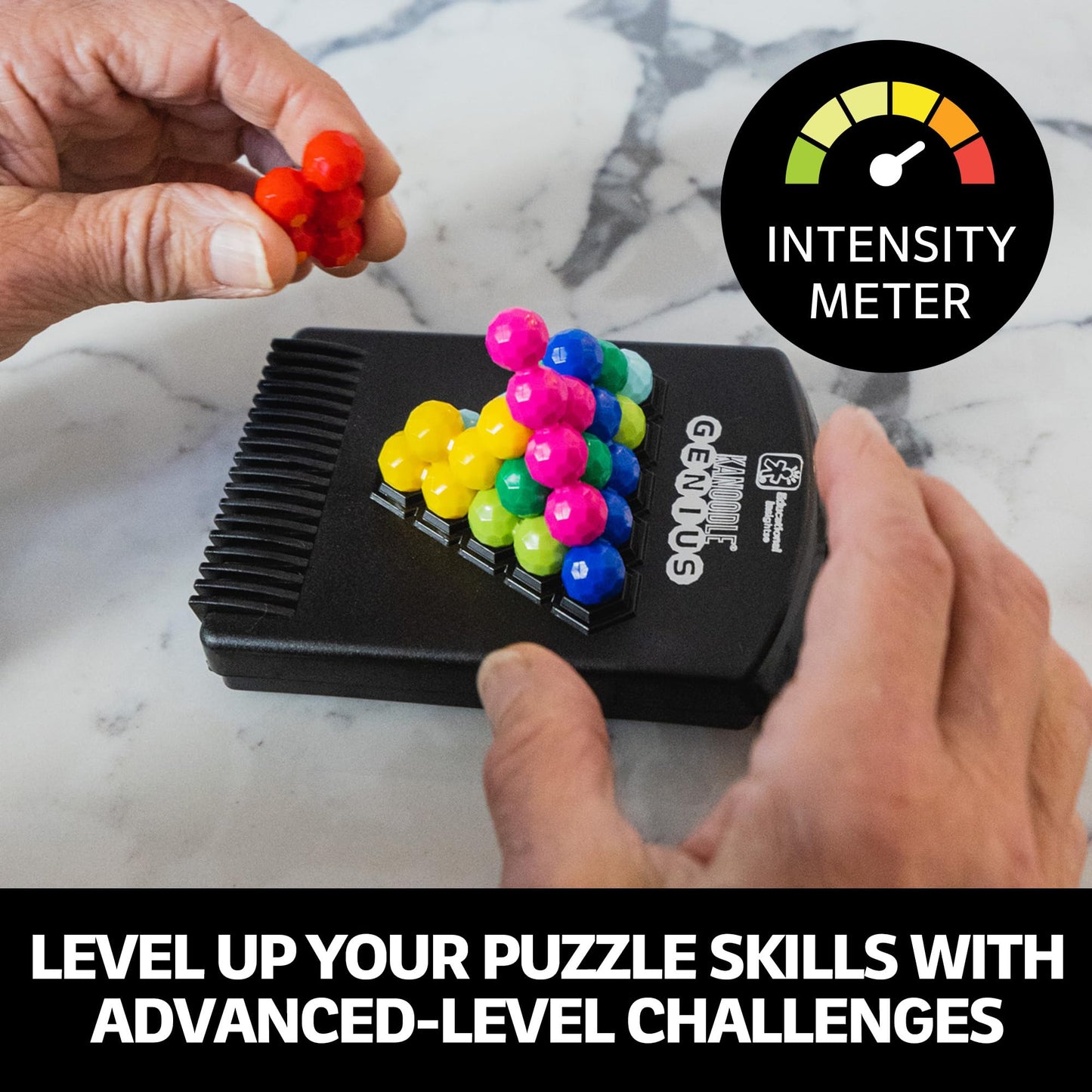 Educational Insights Kanoodle Genius - 3D Brain Teaser Puzzles for Kids, Spatial Puzzle Games for Adults, Teens and Kids, Problem Solving Toys