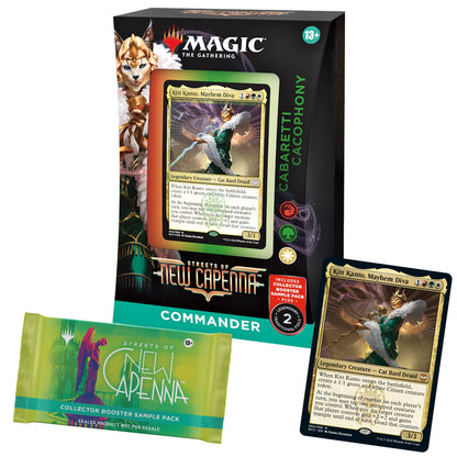 Magic: The Gathering Streets of New Capenna Commander Deck - Cabaretti Cacophony + Collector Booster Sample Pack
