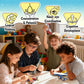 2 Themes in 1, 3D Paper Building Model, DIY Origami Kit for Kids Ages 8-12, Includes 16 Pre-cut, Easy-to-Assemble Aircraft & Weapon 3D Paper Building