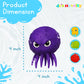 4E's Novelty Sea Animal Octopus Water Balls 4 Pack - Pool Toys Outdoor Activity Game Bath Tub Sensory Octopus Absorbent Splash Balls Bomb, Floating