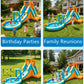 Easy Setup Bounce House with Water Slide, Large Inflatable Bounce House, Thick Durable Material,Perfect for Backyard Parties, Summer Water Play