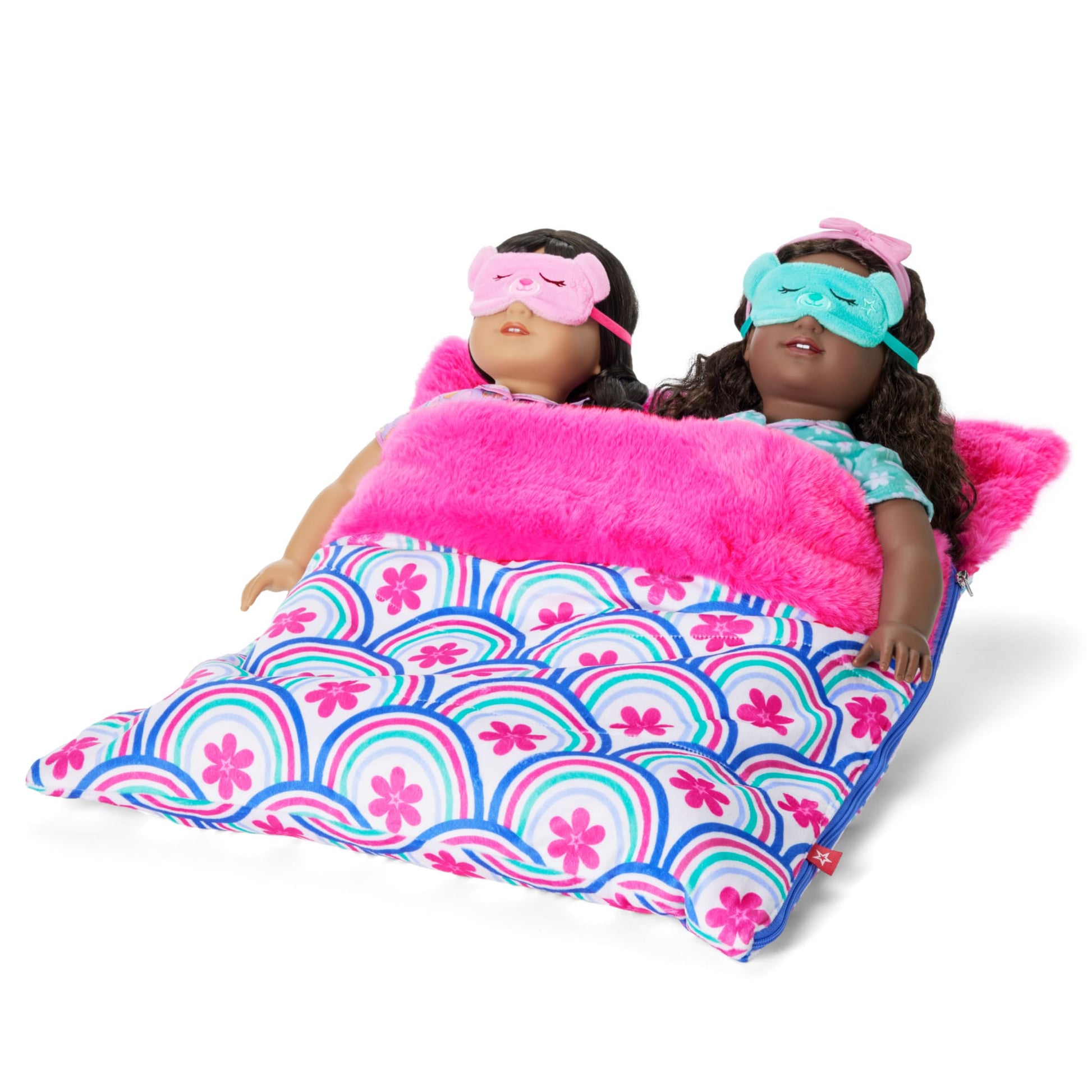 American Girl Truly Me, 18-inch Doll Playsets, Best Sleepover Ever! Sleeping Bag Set for Two, Ages 6+