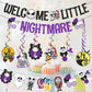 Welcome Little Nightmare Banner Nightmare Before Christmas Baby Shower Hanging Decorations Nightmare Before Christmas Baby Shower Decorations
