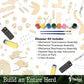 Pinwheel Crafts Robotic Dinosaur Arts & Crafts Science Kit for Kids Ages 6-12 - Wooden Dinosaur Toys with Paints - Ideal Gift for 6-Year-Old Boys