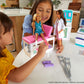 Barbie Fast Cast Clinic Playset, Brunette Barbie Doctor Doll, 30+ Play Pieces, 4 Play Areas, Cast & Bandage Making, Medical & X-ray Stations, Exam