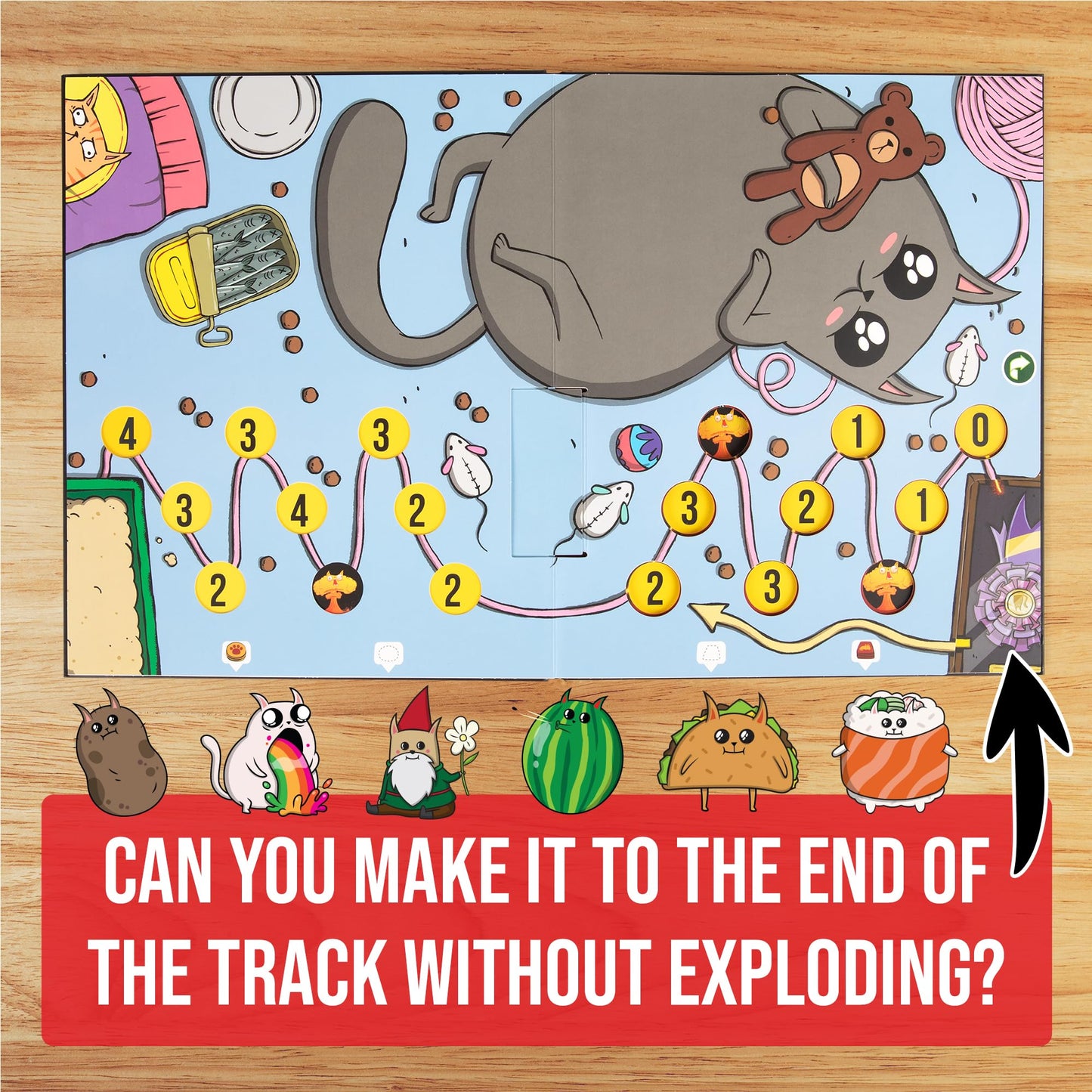 Exploding Kittens: The Board Game - The Action Packed Party Game to Celebrate 10th Birthday - 2-6 Players Aged 7+ - Great for Adults, Teens