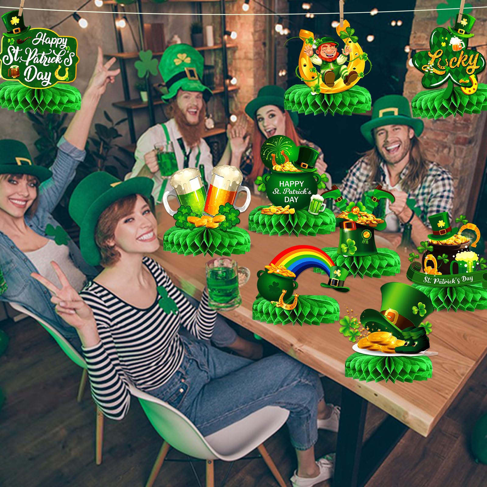 TTDQ 9Pcs St Patricks Day Table Centerpiece St Patricks Day Decorations St Patricks Day Table Decorations St Patricks Day Centerpiece for St Patrick'