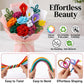 800 PCS Pipe Cleaners Flower Kit - 8 Colors Thickened Chenile Stems Craft Kit with Stems, Tape, Stamens, Manual, Greeting Card, Beauty DIY Flowers