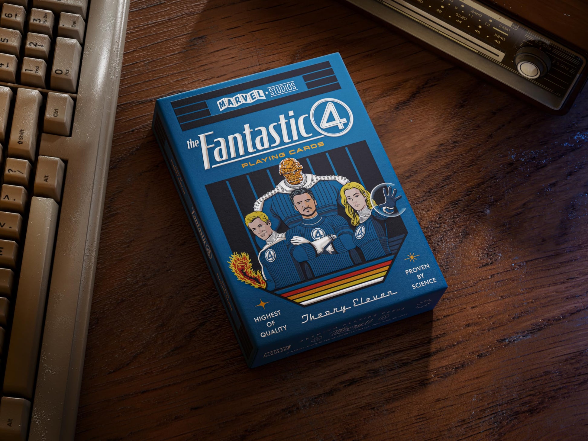 theory11 Fantastic Four Playing Cards Official Marvel Studios Collector's Deck | Retro Comic Art Design | Custom Court Card Artwork | Loved by Marvel