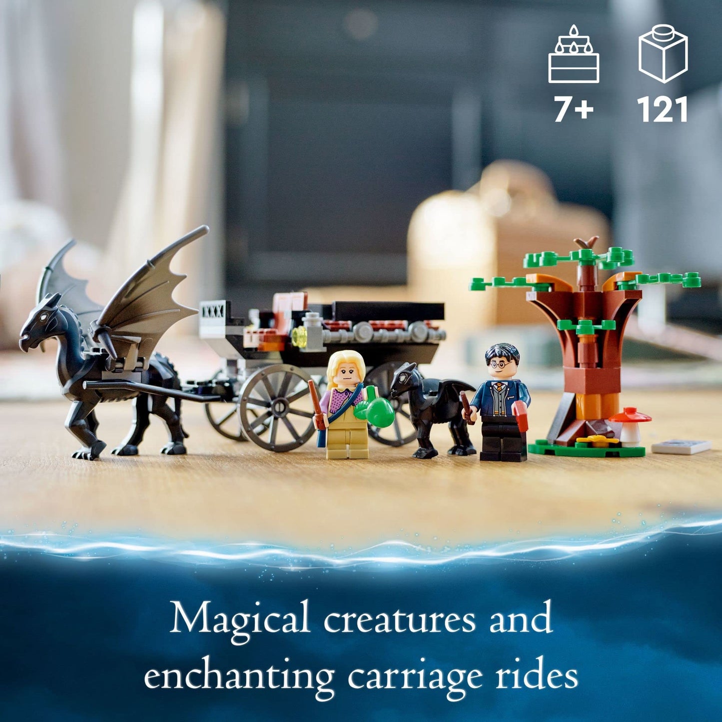 LEGO Harry Potter Hogwarts Carriage & Thestrals Set 76400, Building Toy for Kids 7 Plus Years Old with 2 Winged Horse Figures and Luna Lovegood