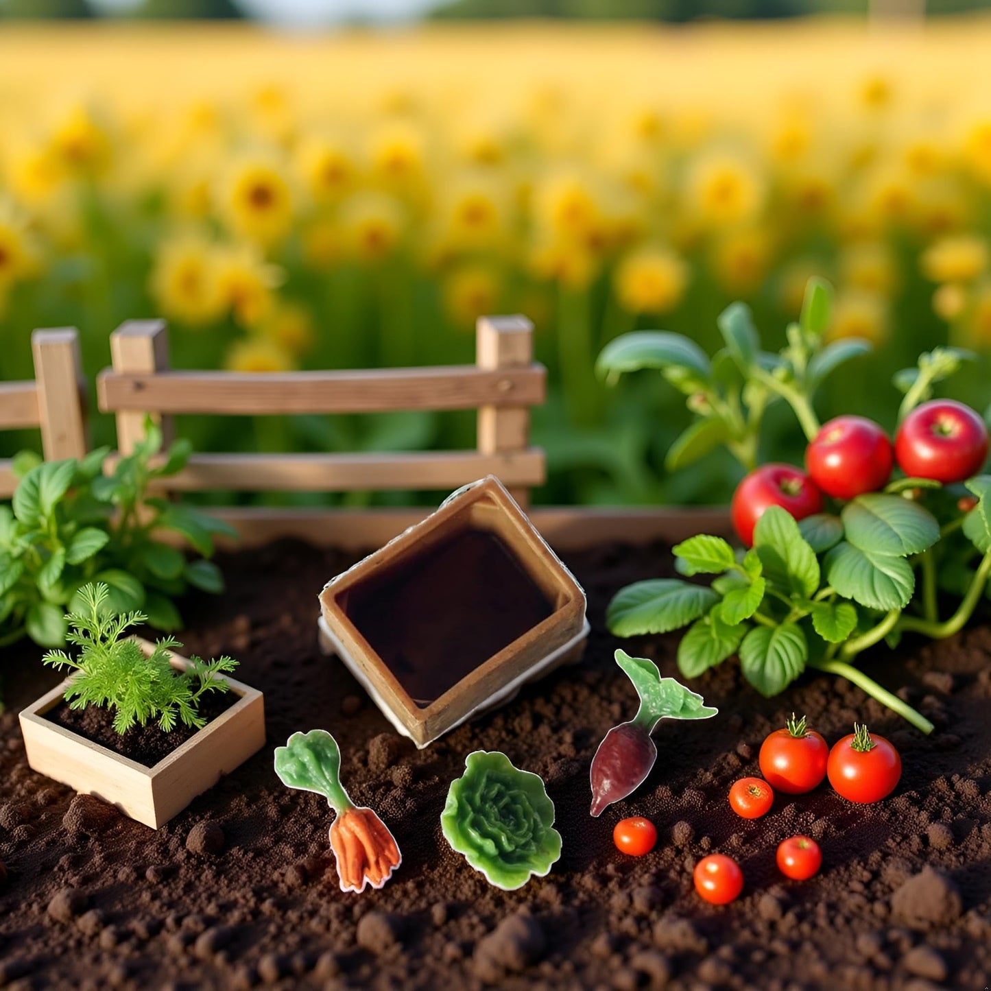 4Pcs/Set Miniature Dollhouse Agricultural Tools Decoration Toy Gift Tool 1/12 Doll Garden, Vegetable Basket, DIY Doll House Kit