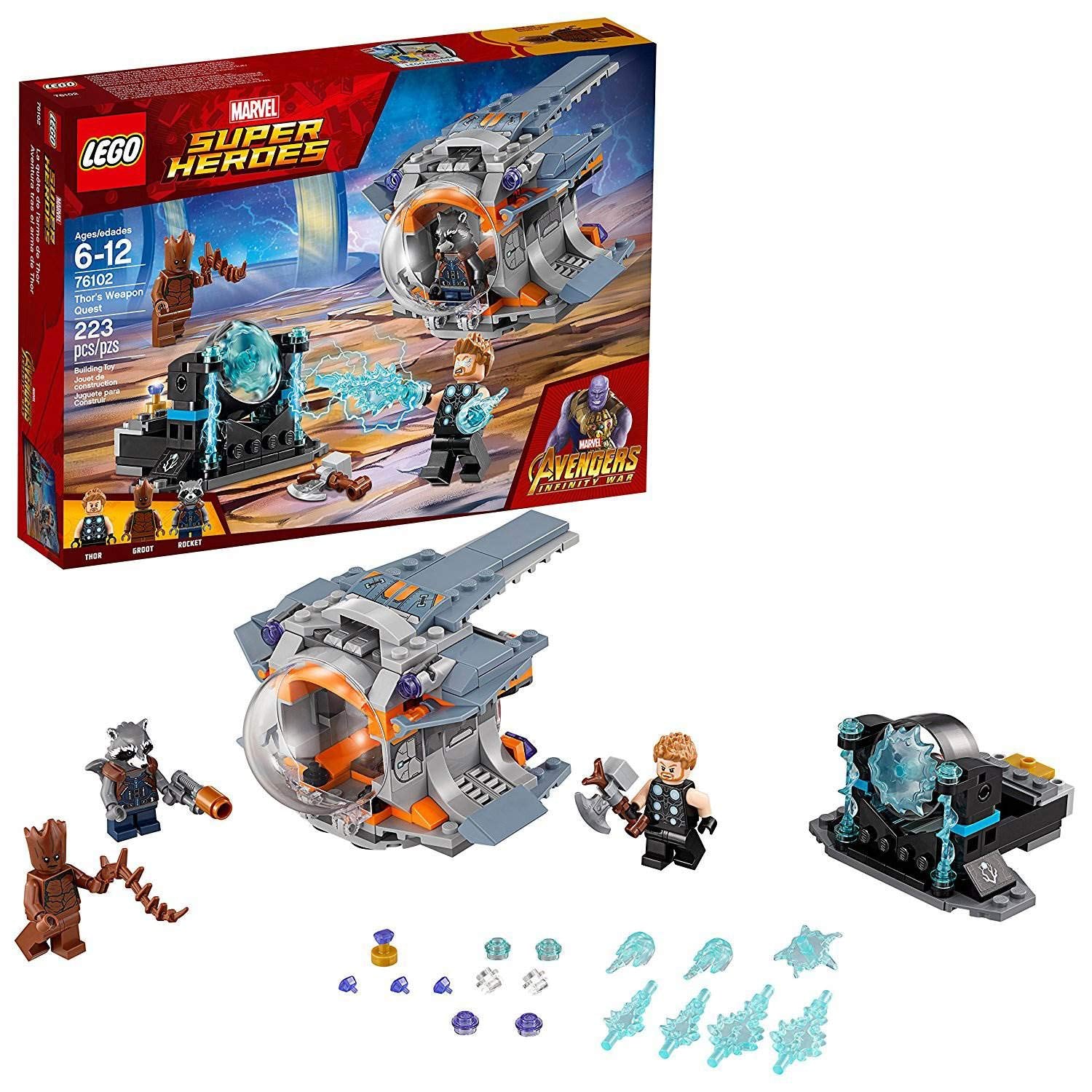 LEGO Marvel Super Heroes Avengers: Infinity War Thor's Weapon Quest 76102 Building Kit (223 Pieces)