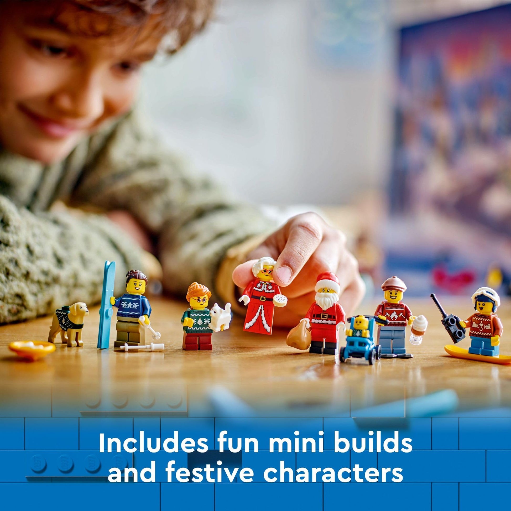 LEGO City 2024 Advent Calendar, Holiday Countdown Gift for Ages 5 and Up, 24 Surprises for Kids, Fun Miniature Christmas Figures with Festive
