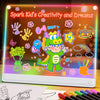 19.7-Inch Rechargeable Doodle Glow LED Note Board,15-Color Light Effects,Neon Light Up Drawing Tablet Up Drawing Pad Dry Erase with Built-in