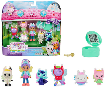 DreamWorks Gabby's Dollhouse Fairylandia Fairy-riffic Friends Pack with 6 Figures and Surprise Accessory, Pretend Play Toys and Doll House Characters