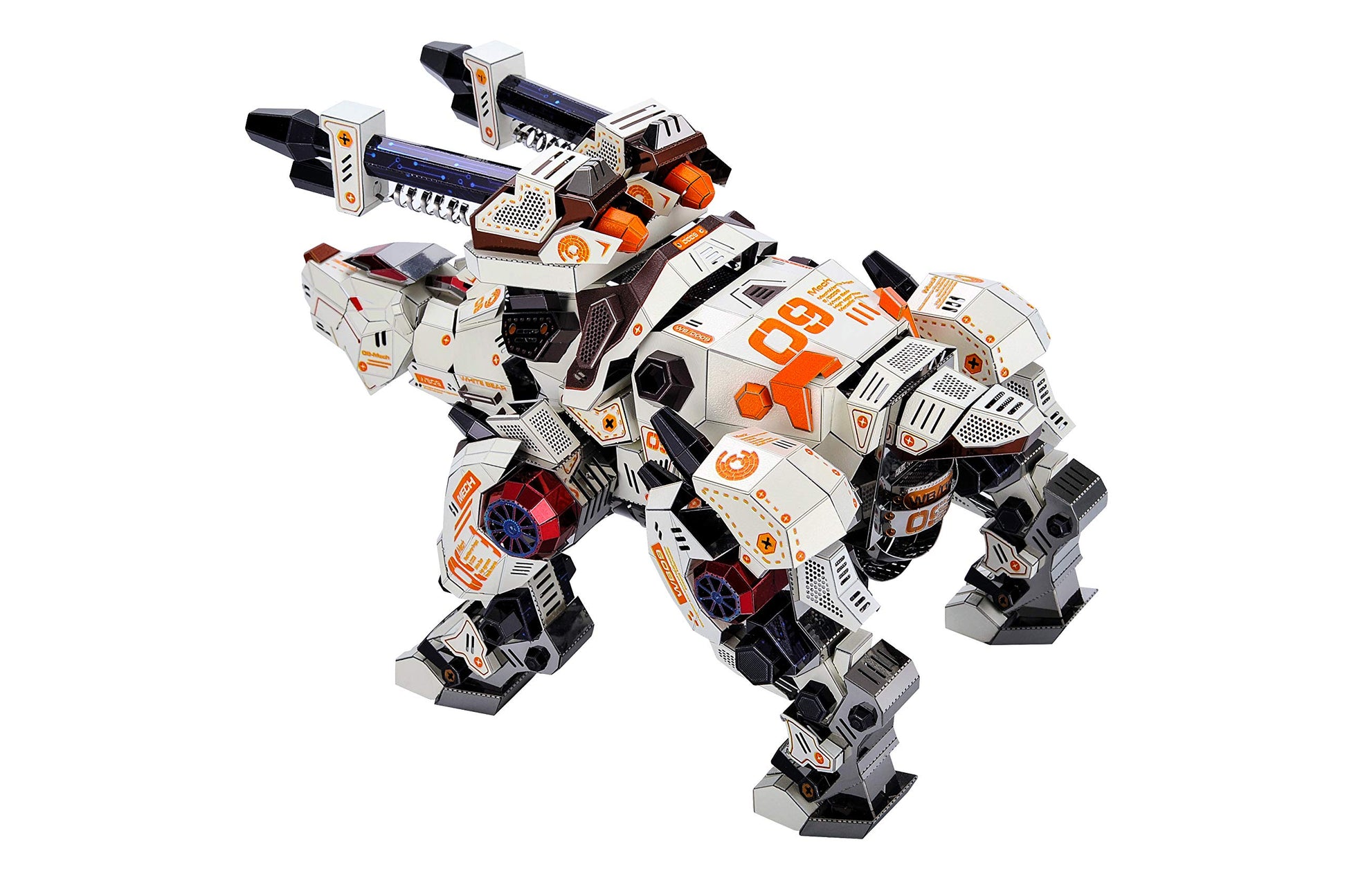 Microworld 3D Metal Puzzle, Mechanical White Polar Bear Metal Model Kits, DIY Challenging Laser Cut Brain Teaser Jigsaw Puzzle Collection Home Decor