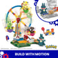 MEGA Pokemon Building Toys Set Ferris Wheel Fun with 393 Pieces, 4 Poseable Characters, 5+ Inches Tall, for Kids