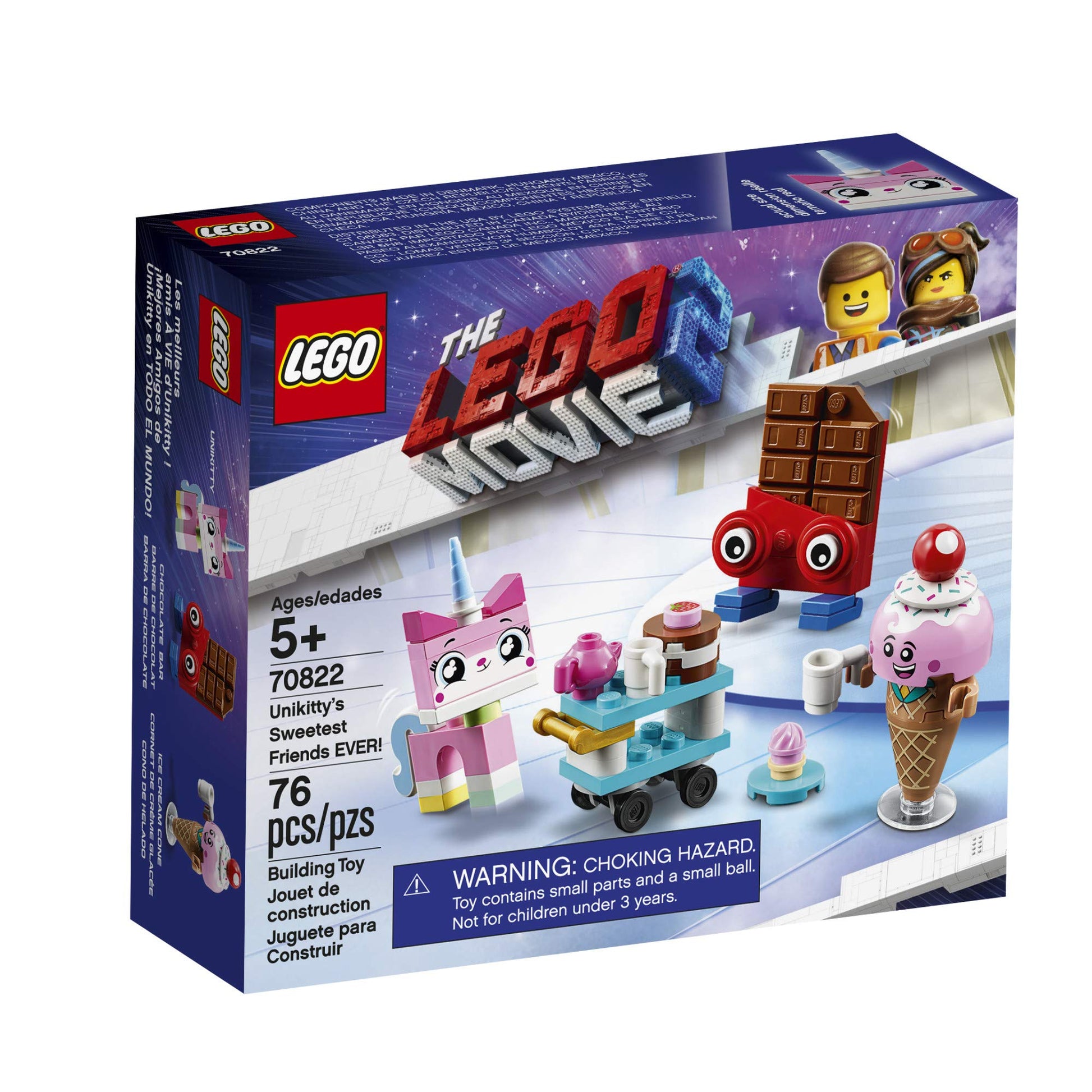 LEGO THE LEGO MOVIE 2 Unikitty’s Sweetest Friends EVER! 70822 Pretend Play Food and Friends Building Kit for Girls and Boys, Unikitty LEGO Set, 2019