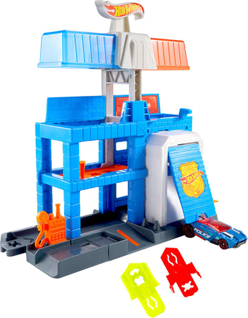 Hot Wheels City Downtown Police Tower Playset & Die-Cast Police Car