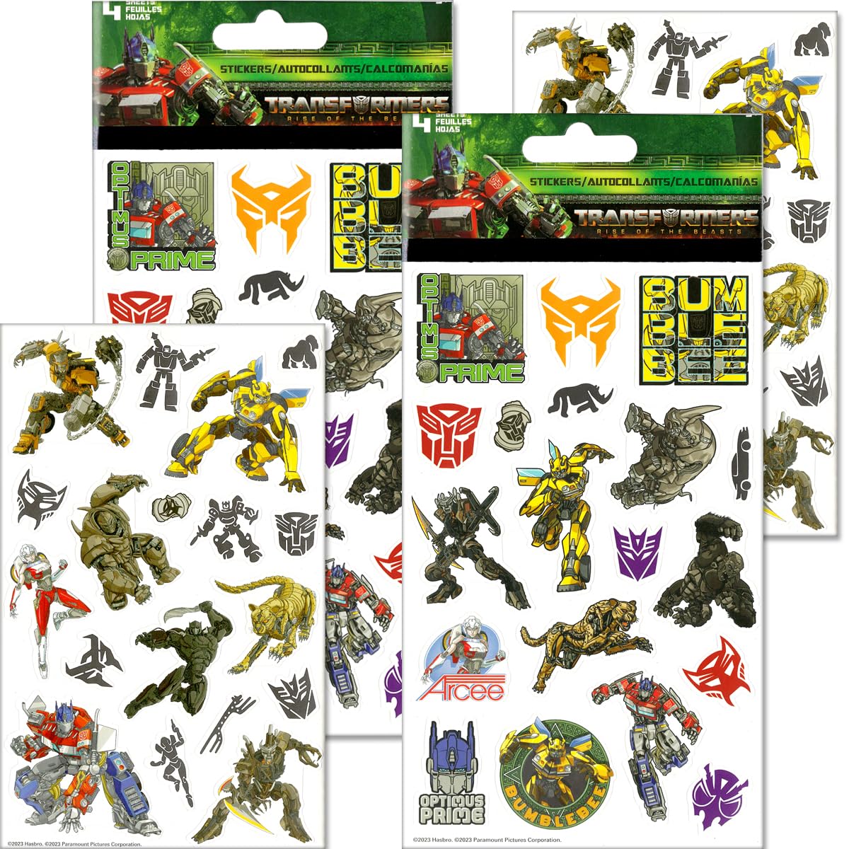 Transformers Coloring and Activity Book Super Set for Kids - 2 Activity Books and Sticker Pads Featuring Optimus Prime, Bumblebee and Rescue Bots