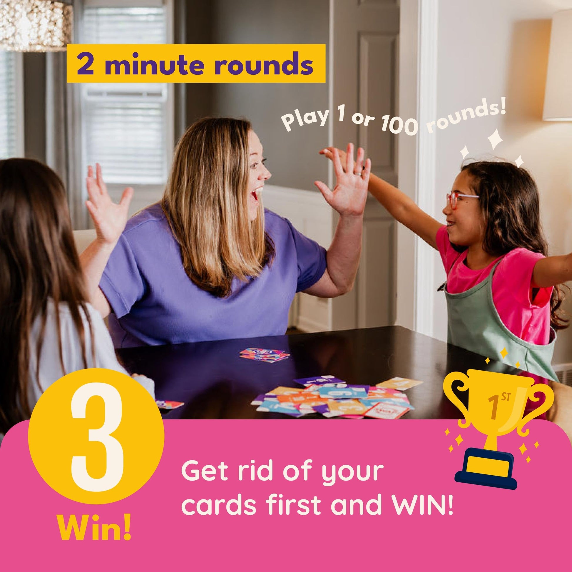 Brooke & Joy Games - Speed Swap Chaos - Where Order Creates Chaos! Fast, Fun Family Card Game for Kids, Teens & Adults, Easy to Learn, Perfect
